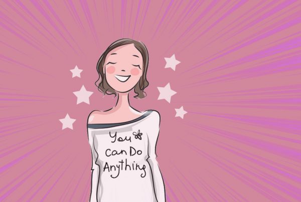 Rysunek uśmiechniętej dziewczyny, motywacja